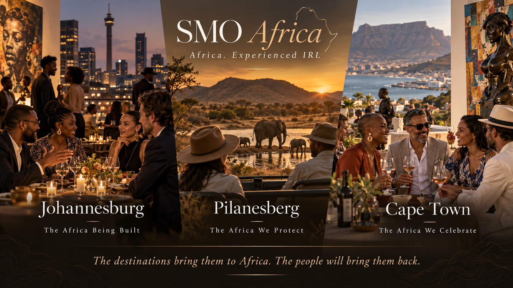 Existing SMO Africa concept artwork connecting Johannesburg, Pilanesberg and Cape Town